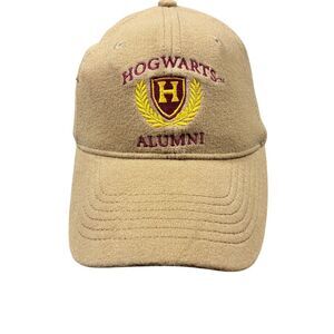 Hogwarts Alumni Hat Baseball Cap Tan Embroidered Crest Logo Wizarding World